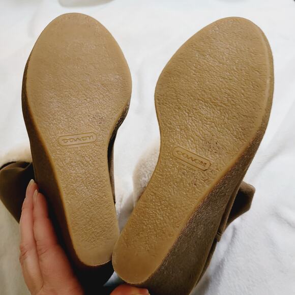 New Coach tan suede platform boot shearling lined size 10 Cabin Ski Luxe Y2K - Picture 6 of 12